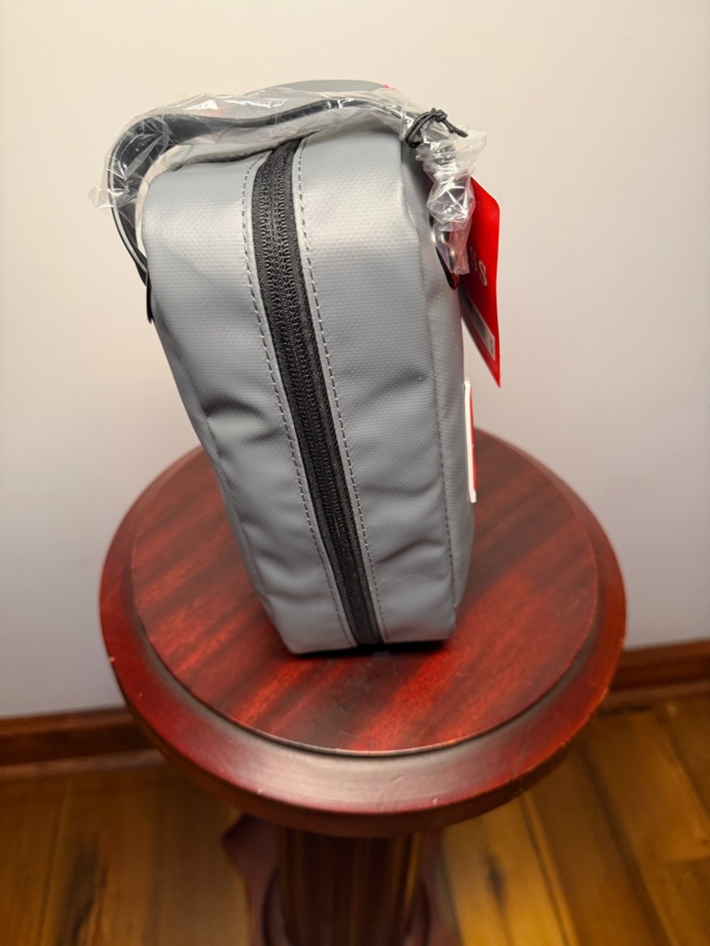 GUESS Gray and Red Men's Toiletry Bag - Picture 8 of 11